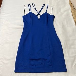 Guess royal blue bodycon mini dress
